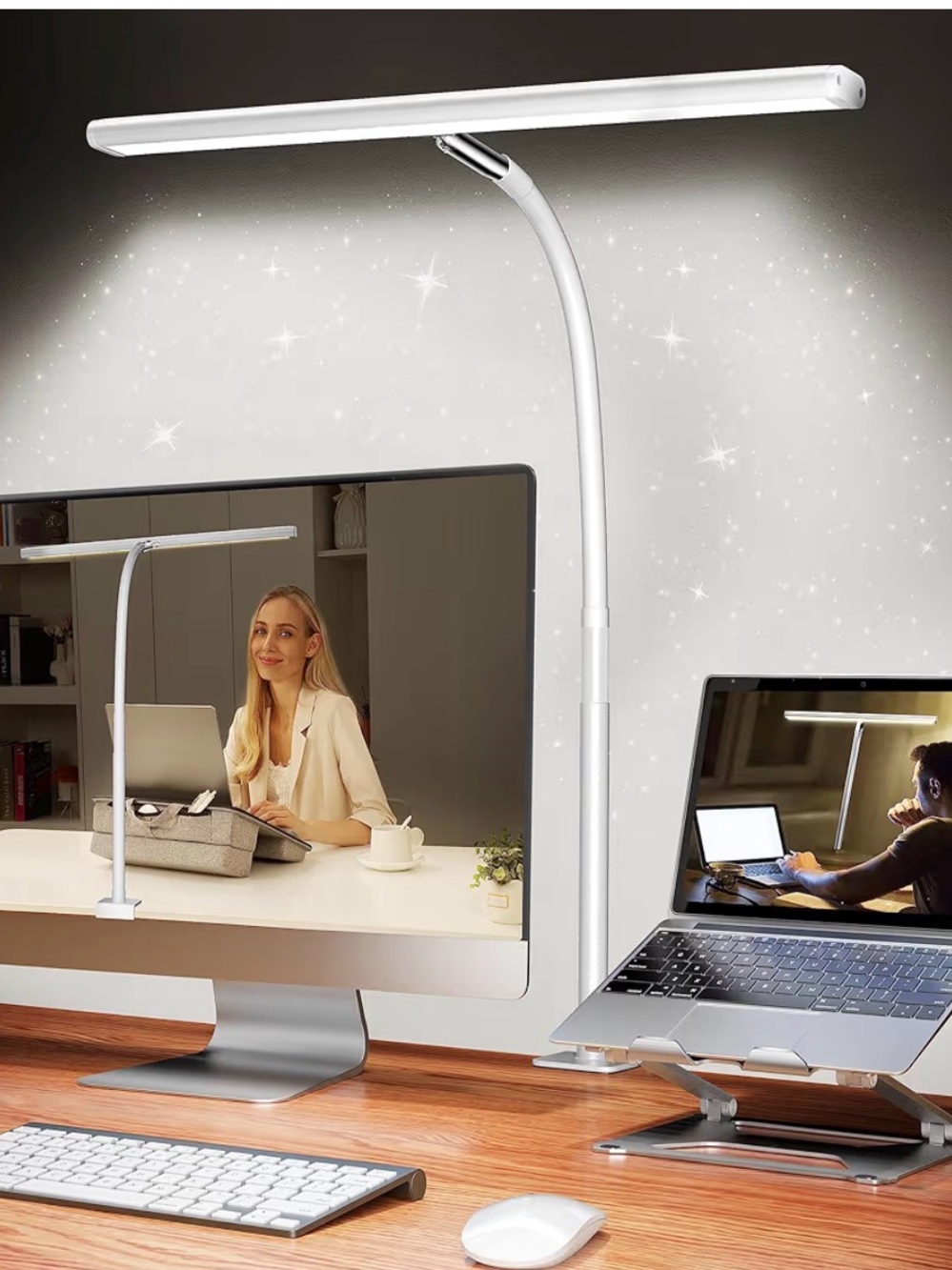 Modern LED Desk Lamp in White